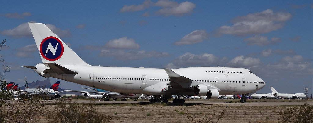 Boeing 747 registration 5N-MDK, at the Pinal Airpark